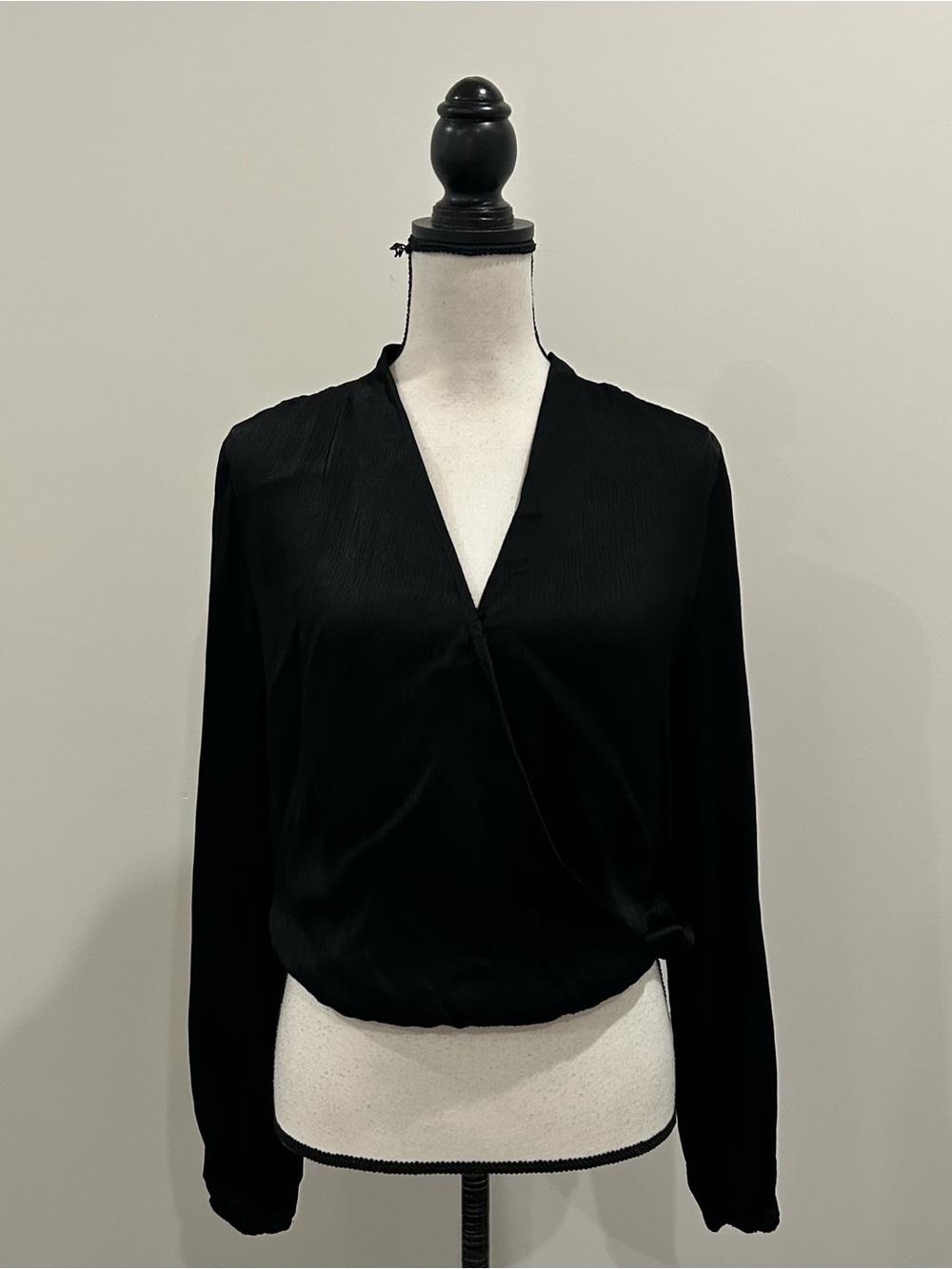 Bobi Black Surplice Top